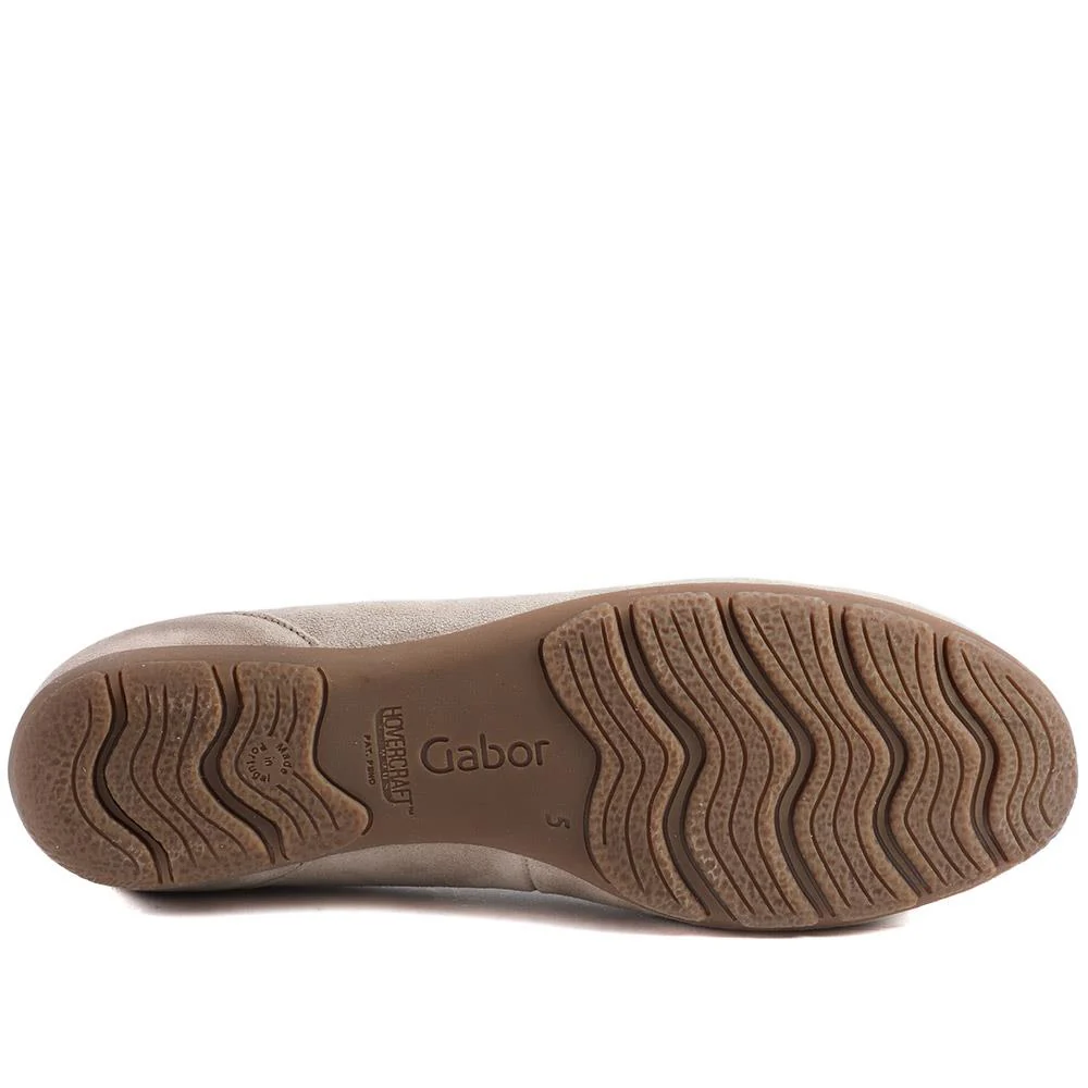 Gabor Raven Leather Ballet Pumps - GAB42025 / 329 523 - Sand - Image 6