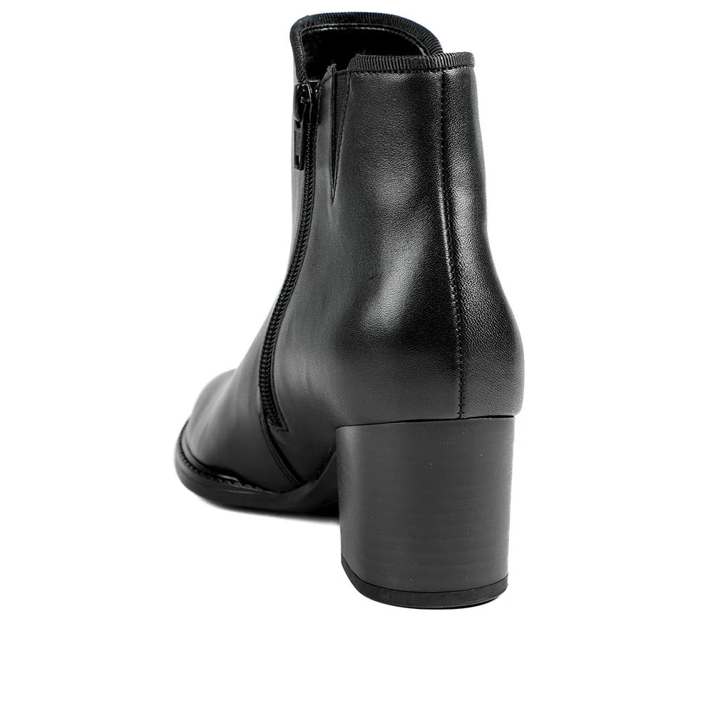 Gabor Smart Leather Zip Up Ankle Boots - GAB42021 / 329 515 - Black - Image 4