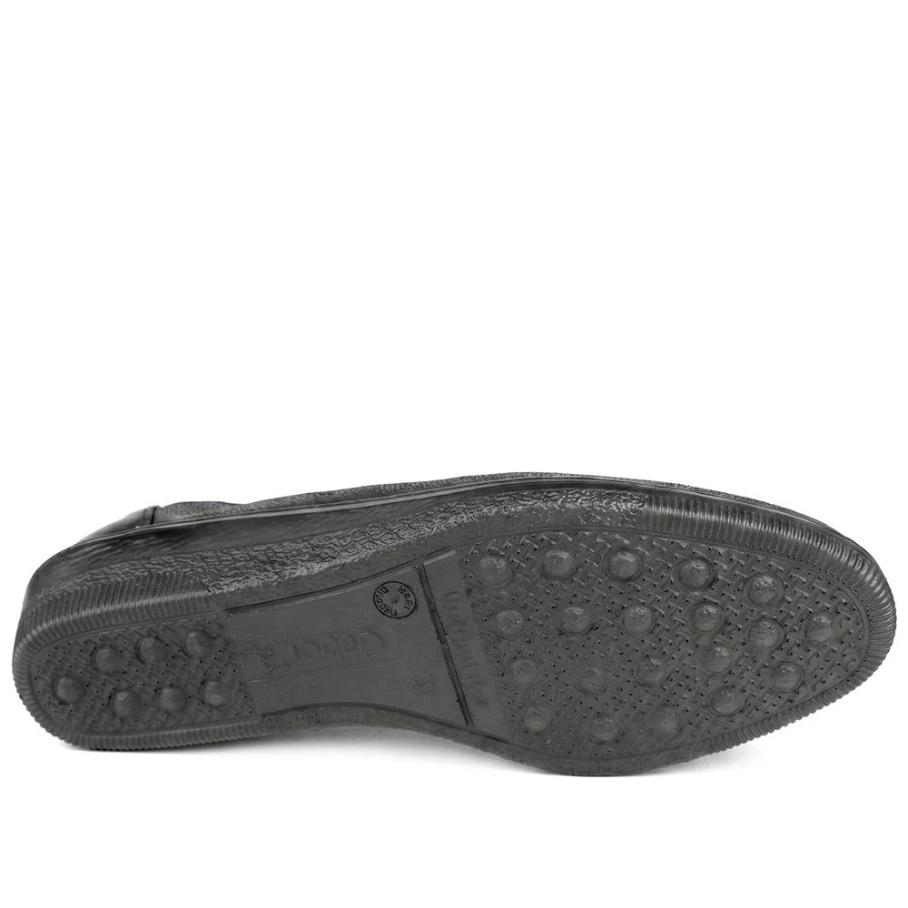 Gabor Wide Fit Leather Chunky Sole Pumps - GABC44510 / 330 265 - Black Croc - Image 5
