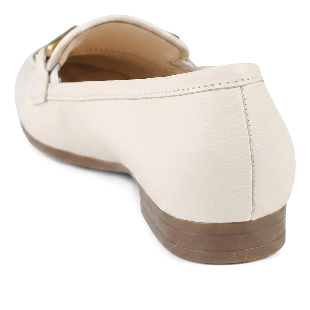 Gabor Wide Fit Leather Loafers With Chrome Snaffle - GABC44519 / 330 320 - White - Image 4