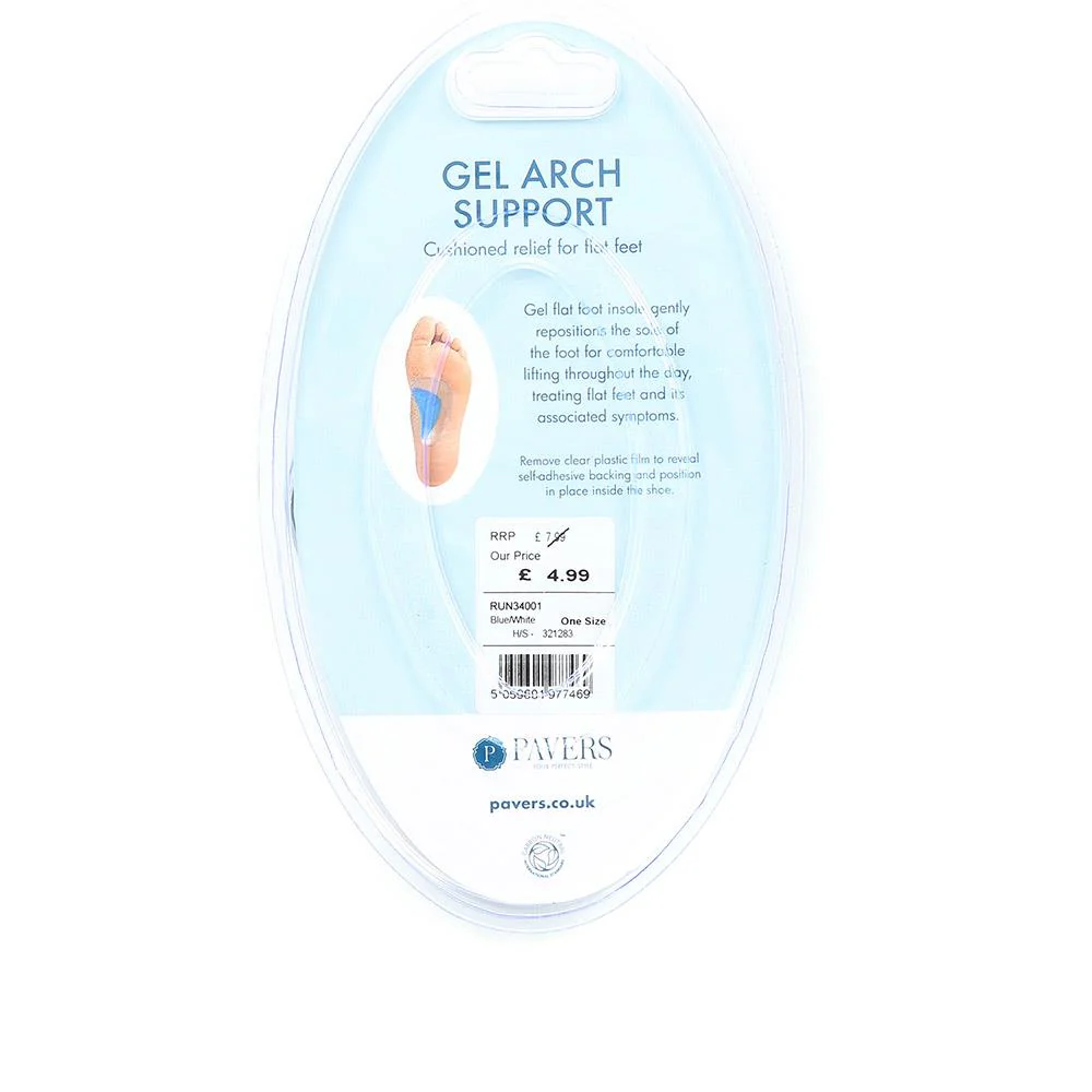Gel Arch Supports for Flat Feet - RUN34001 / 321 283 - Blue-White - Image 2