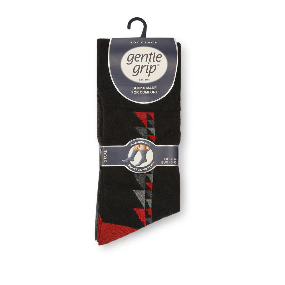 Gentle Grip Socks - 3 Pack - DAVJA41000 / 327 845 - Black Multi