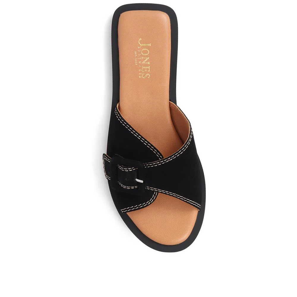 Georgette Leather Mules - GEORGETTE / 325 305 - Black - Image 5
