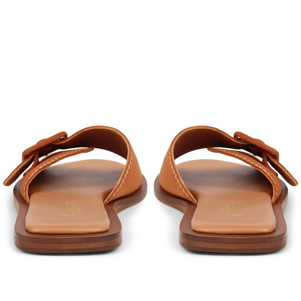 Georgette Leather Mules  - GEORGETTE / 325 305 - Tan - Image 3