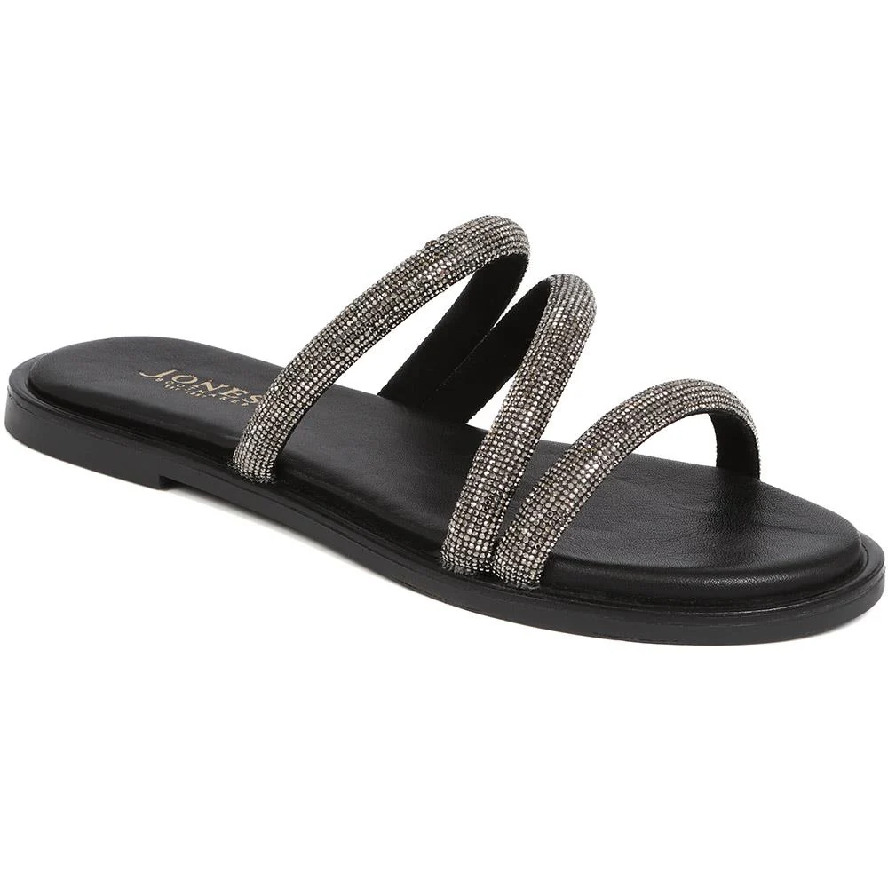 Ghita Calf Leather Sandals - GHITA / 325 568 - Black