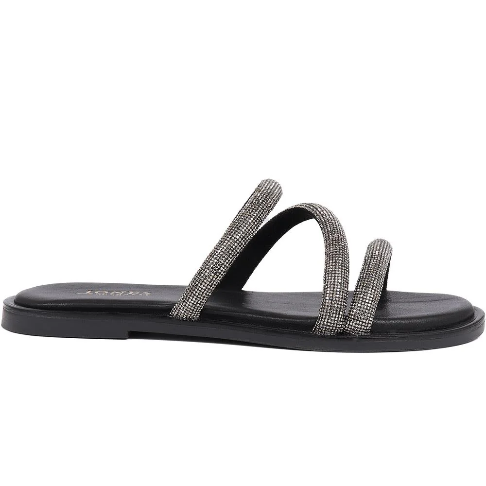 Ghita Calf Leather Sandals - GHITA / 325 568 - Black - Image 2