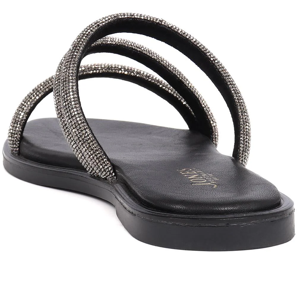 Ghita Calf Leather Sandals - GHITA / 325 568 - Black - Image 3