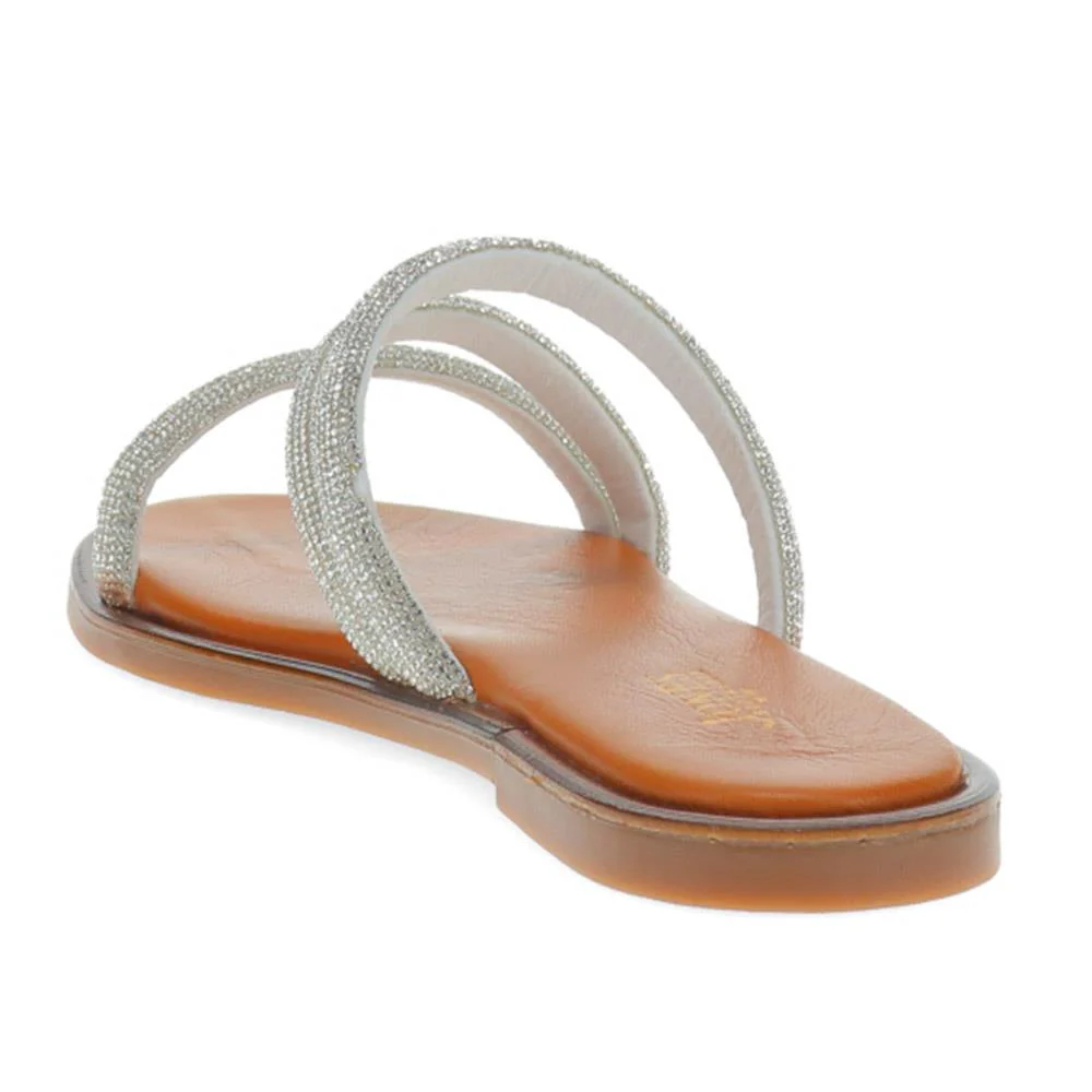 Ghita Calf Leather Sandals - GHITA / 325 568 - Silver - Image 3