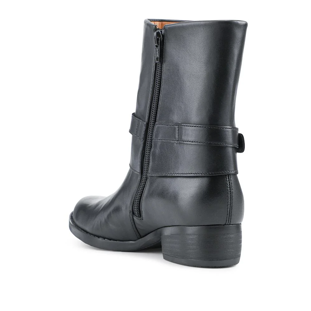 Ginger Gabor Leather Zip Fasten Boots - GAB42514 / 327 875 - Black - Image 3
