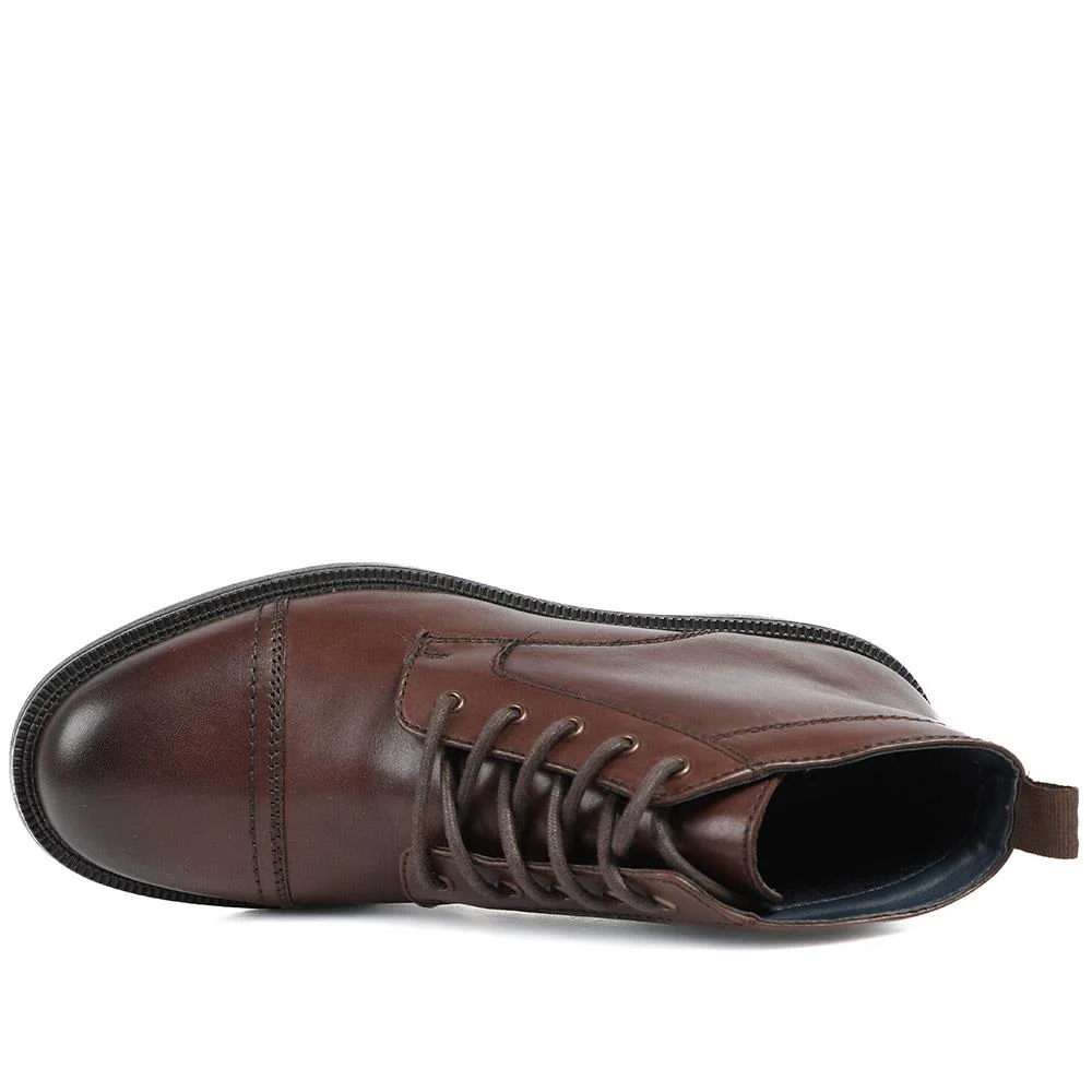 Giuseppe Lace Up Leather Boots - GIUSEPPE / 328 302 - Dark Brown - Image 4
