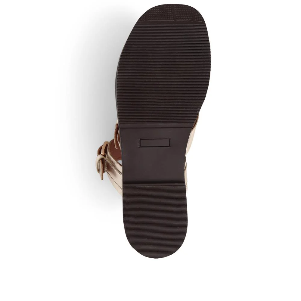 Glint Leather Toe Post Sandals - GLINT / 325 350 - Gold - Image 4