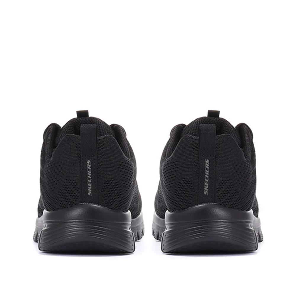 Skechers Wide Fit Graceful Get Connected Trainers - SKE30027 / 315 957 - Black - Image 3