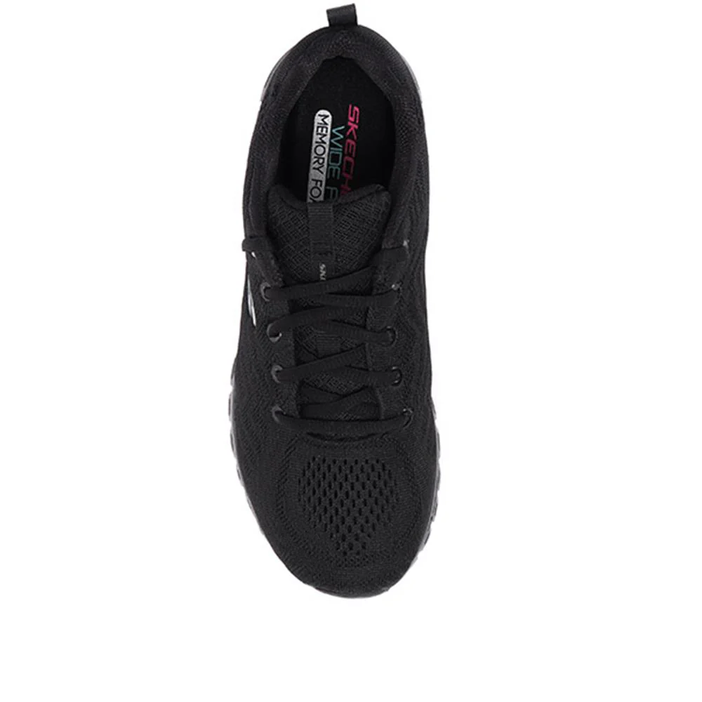 Skechers Wide Fit Graceful Get Connected Trainers - SKE30027 / 315 957 - Black - Image 6