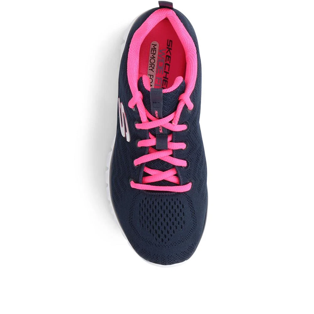 Skechers Wide Fit Graceful Get Connected Trainers - SKE30027 / 315 957 - Navy Multi - Image 5