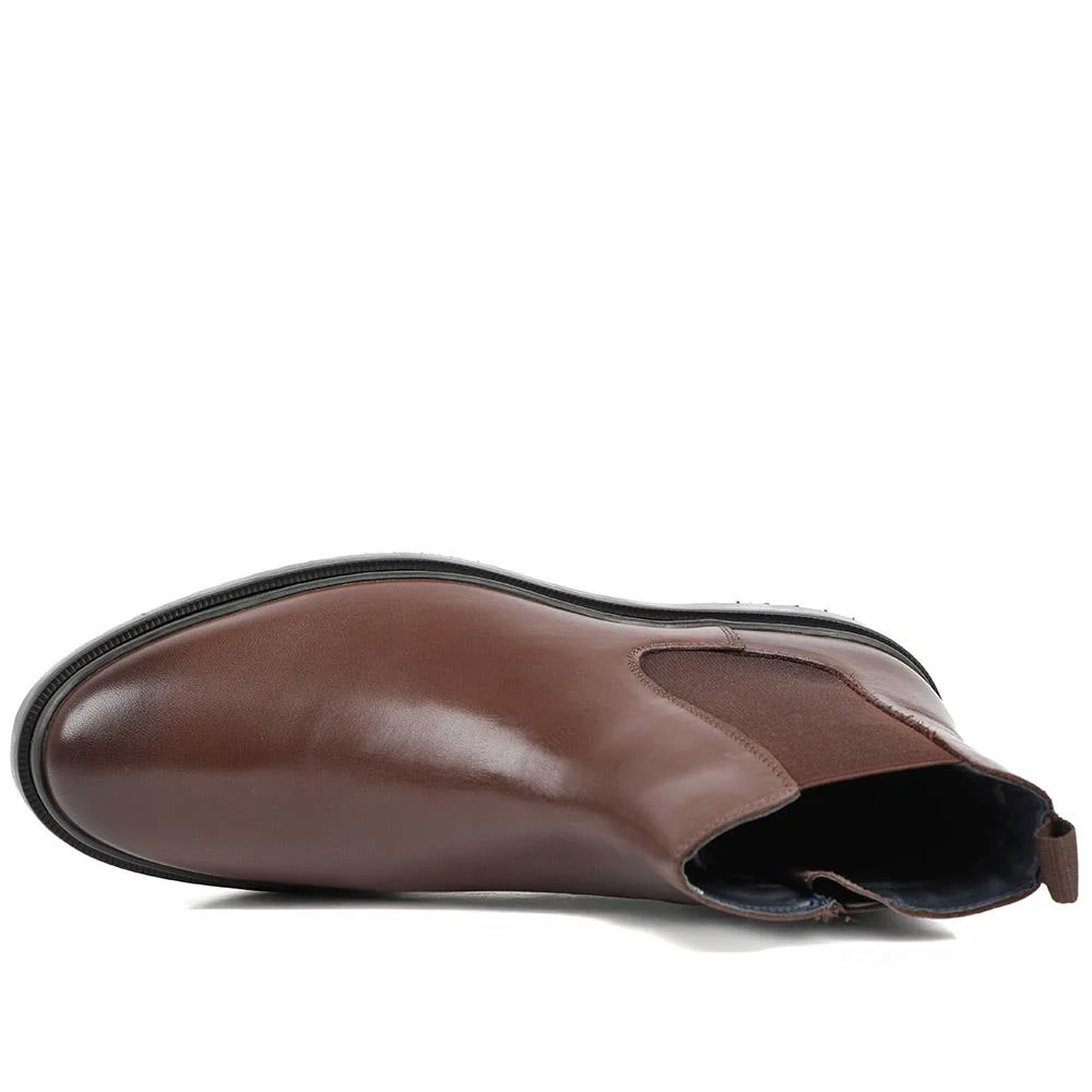 Gregory Warm Lined Leather Chelsea Boots - GREGORY / 328 308 - Dark Brown - Image 4