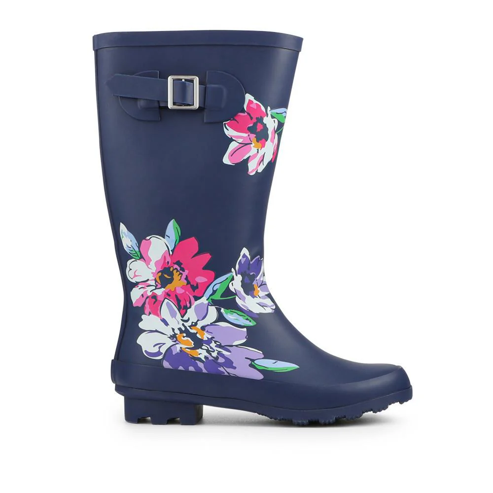 Grip Sole Rubber Wellies - JDE42003 / 328 487 - Navy Floral - Image 2