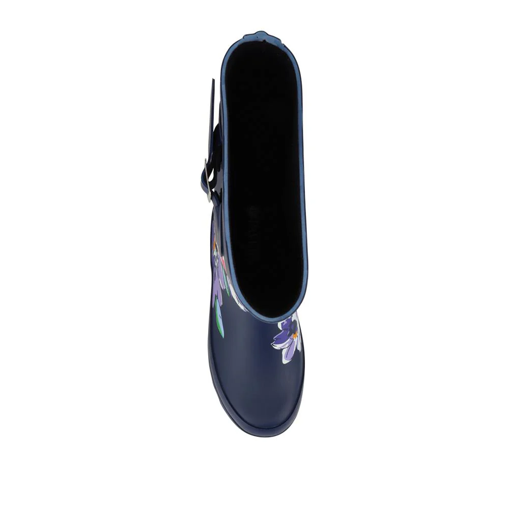 Grip Sole Rubber Wellies - JDE42003 / 328 487 - Navy Floral - Image 4