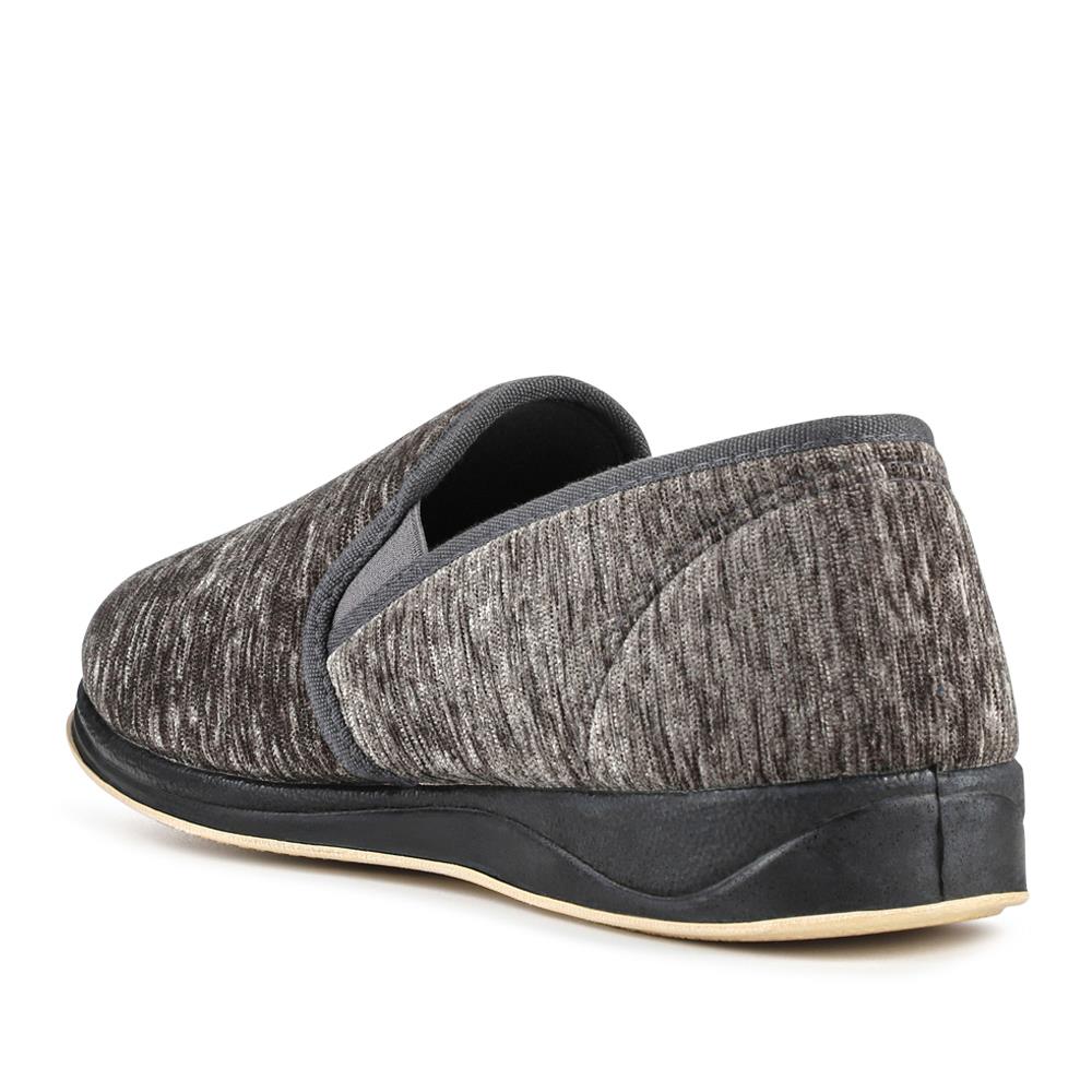 Wide Fit Grip Sole Slippers - QING42023 / 328 170 - Grey - Image 3