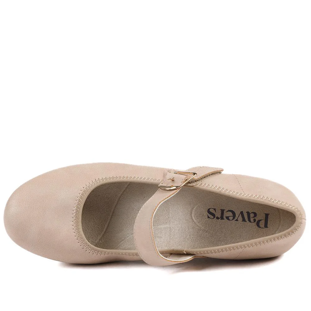 Grippy Adjustable Fasten Mary Janes - WOIL43001 / 328 882 - Beige - Image 5