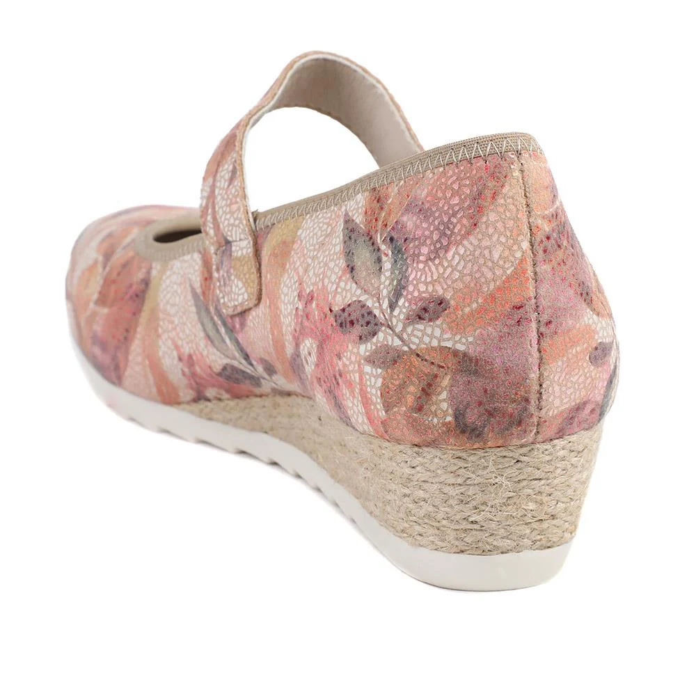 Grippy Adjustable Fasten Mary Janes - WOIL43001 / 328 882 - Pink Floral - Image 4