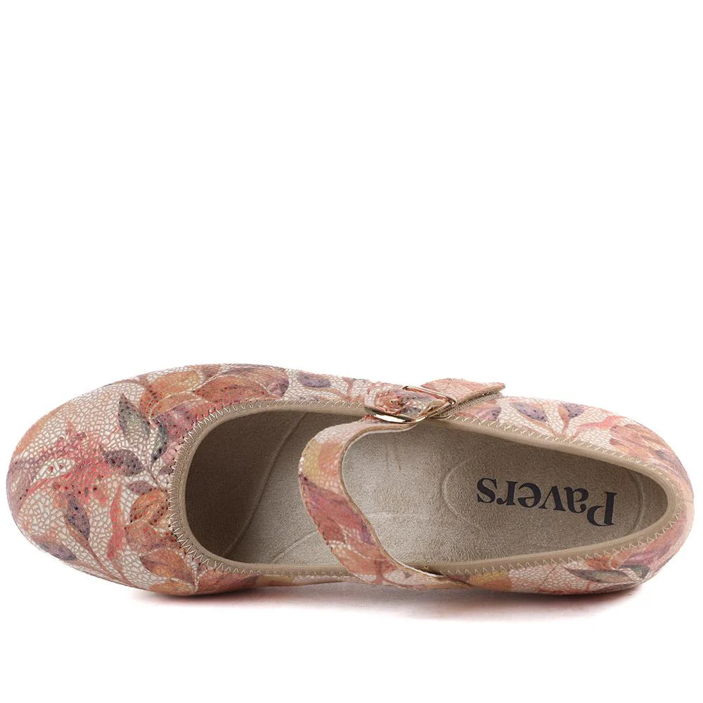 Grippy Adjustable Fasten Mary Janes - WOIL43001 / 328 882 - Pink Floral - Image 5