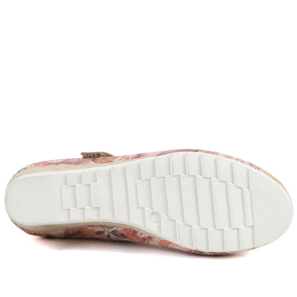 Grippy Adjustable Fasten Mary Janes - WOIL43001 / 328 882 - Pink Floral - Image 6