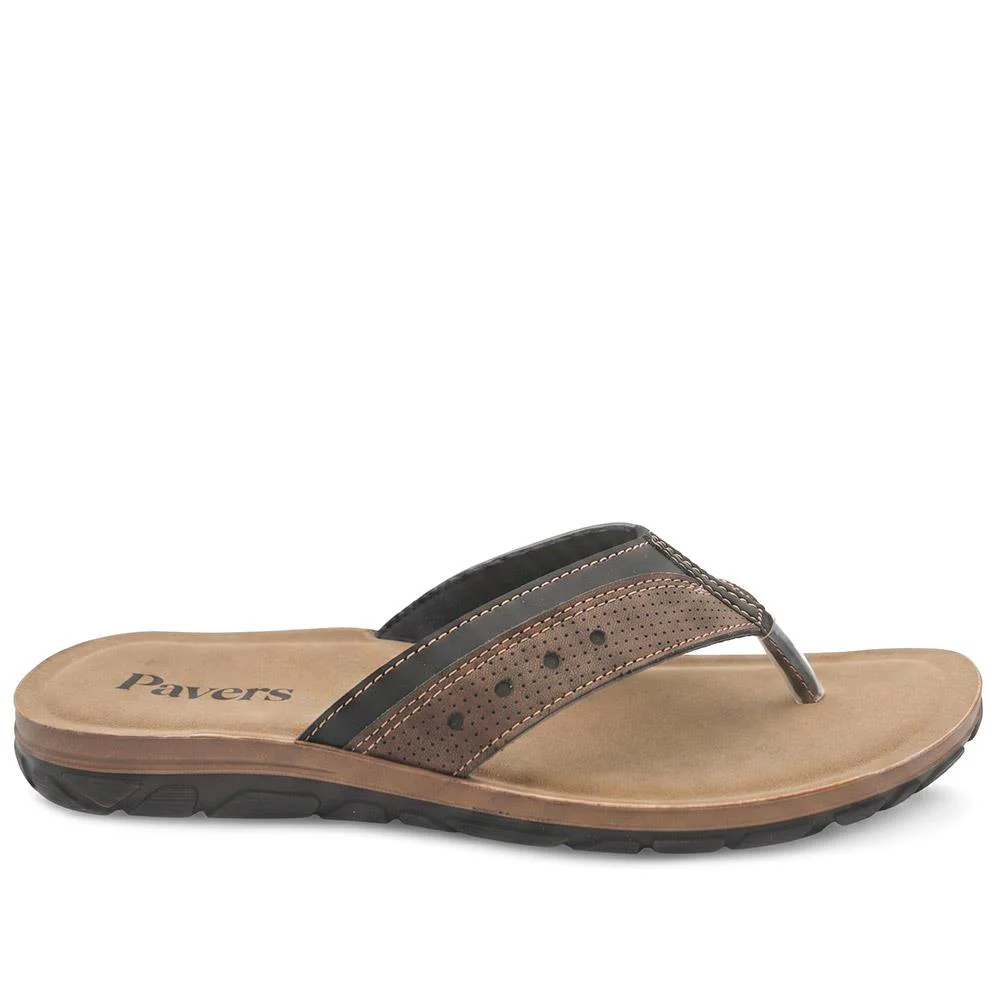Grippy Cross Strap Mule Sandals - INB43017 / 329 218 - Brown - Image 2