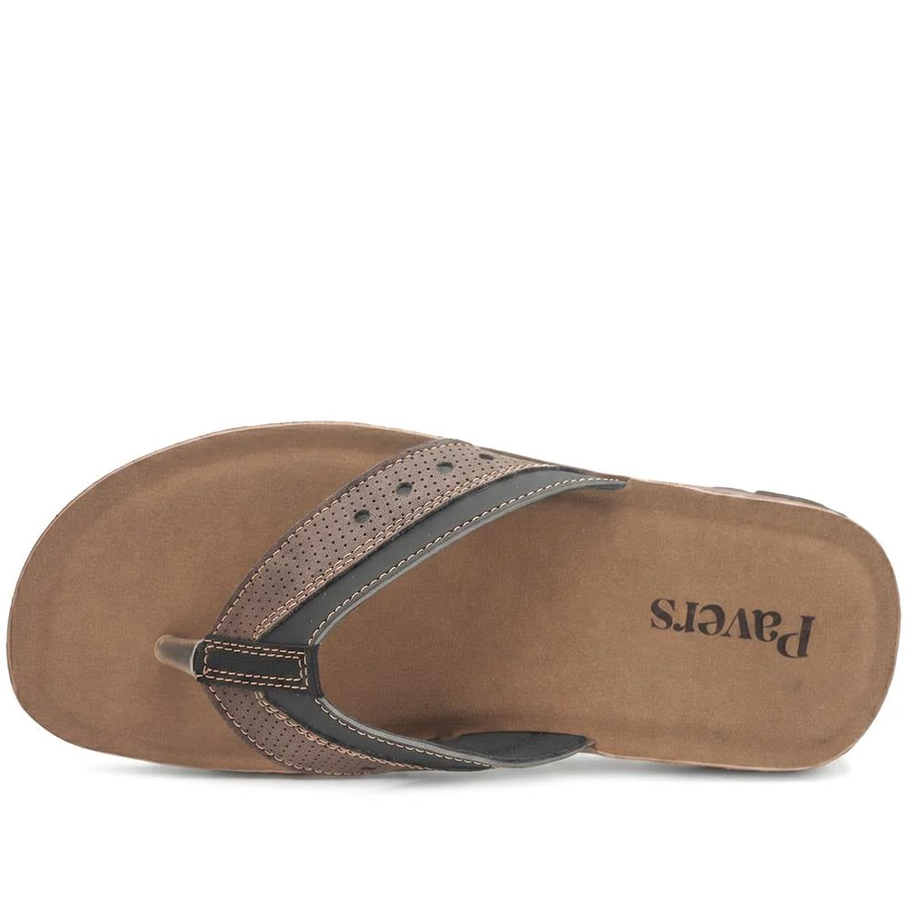 Grippy Cross Strap Mule Sandals - INB43017 / 329 218 - Brown - Image 4