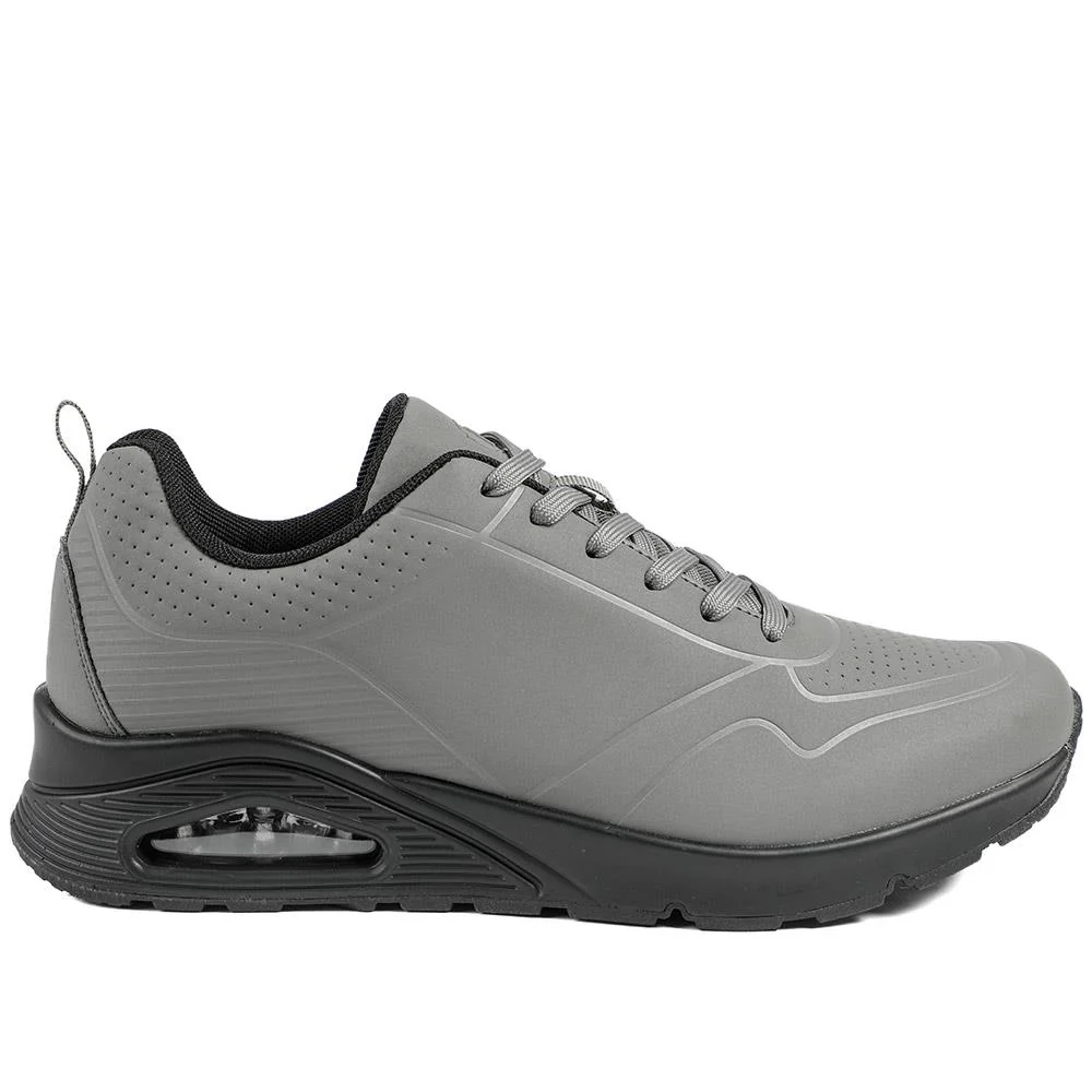 Grippy Lace-Up Trainers - BOJIE41019 / 327 054 - Grey - Image 3