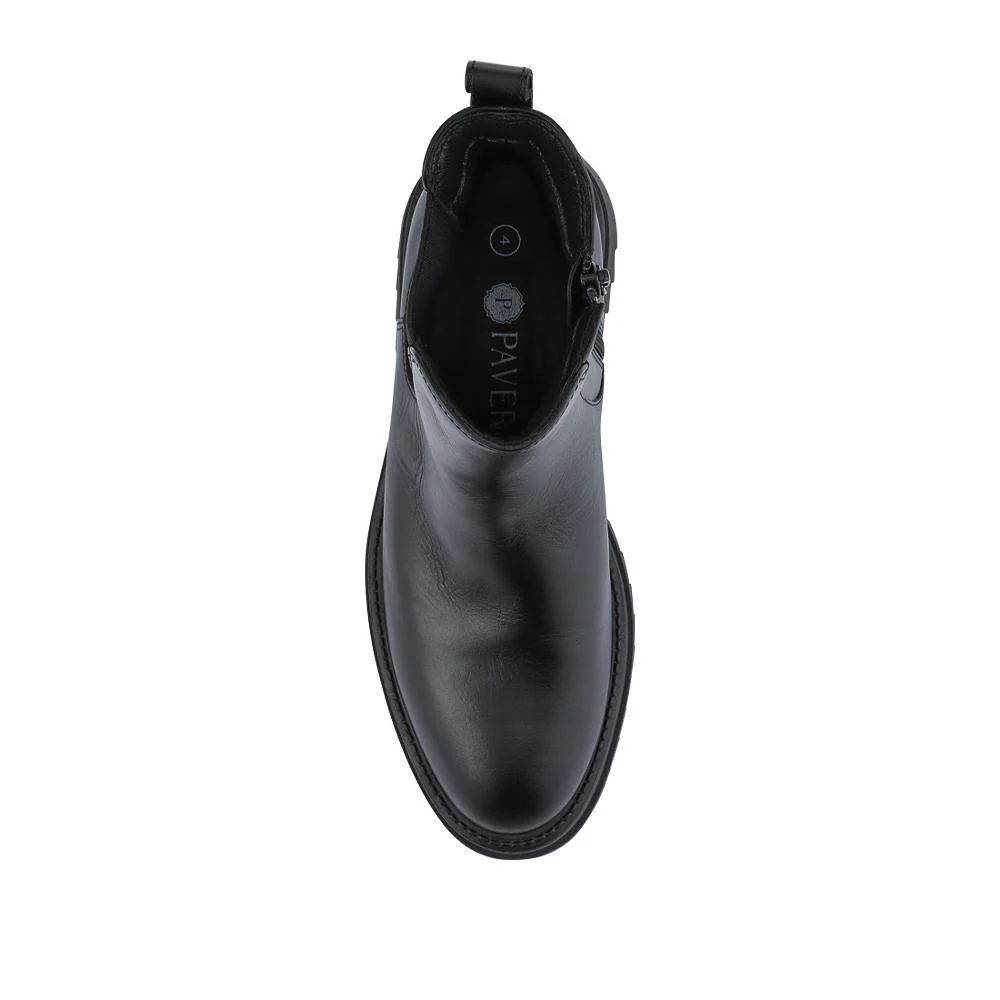Chunky Leather Chelsea Boots - BELFBFOO42003 / 328 090 - Black - Image 4