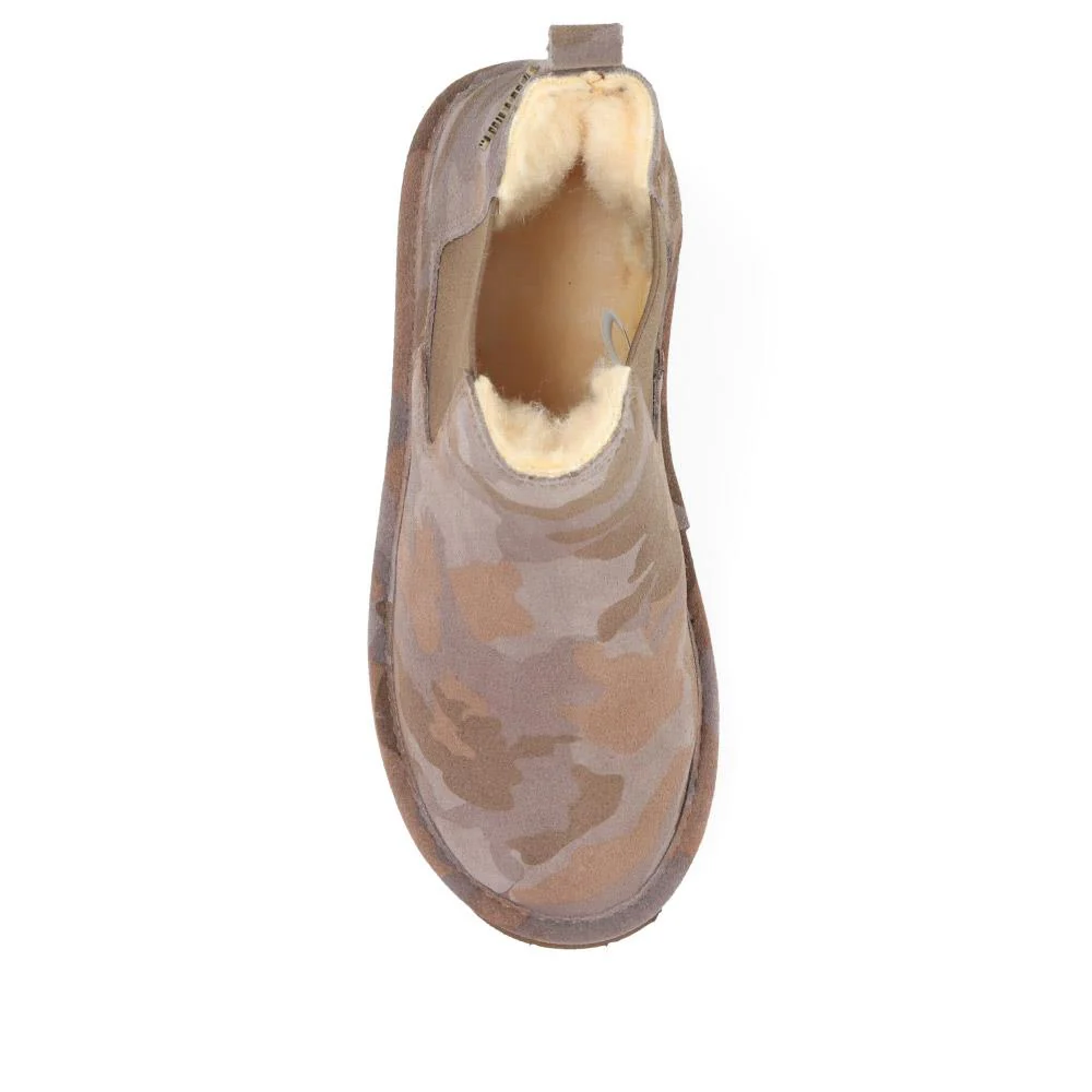 Grippy-Soled Elastic Ankle Boots - EDNB40046 / 326 901 - Khaki - Image 5