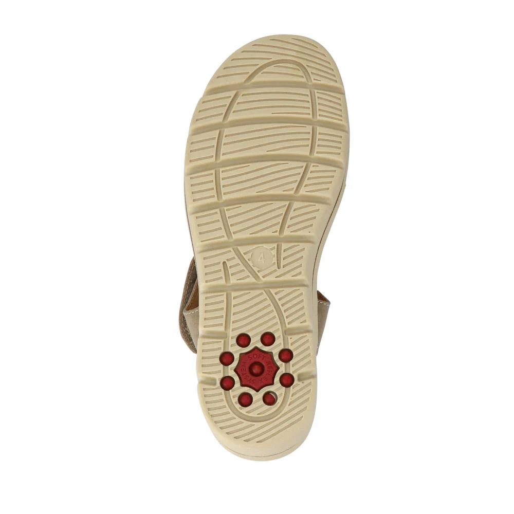 Relife Touch Fasten Wedge Heel Sandals - RELIF41032 / 326 875 - Beige - Image 5