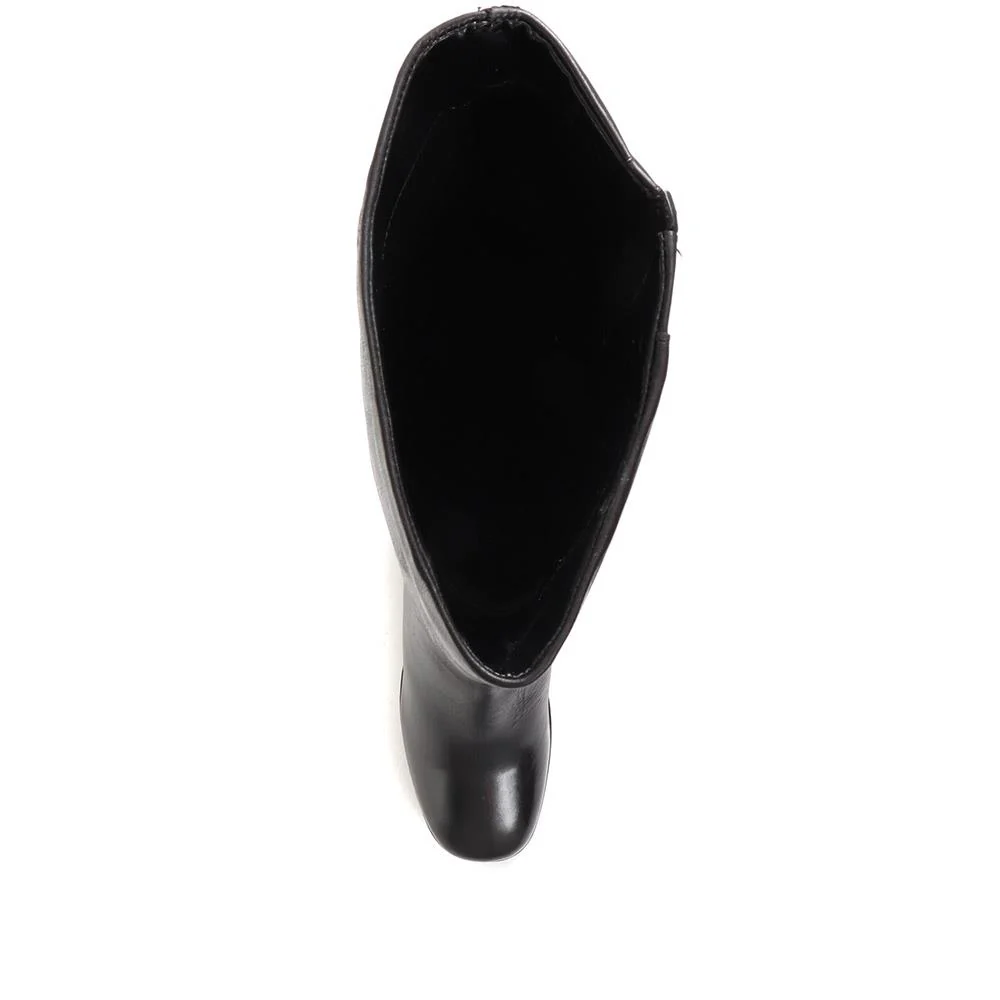 Guia Block Heeled Knee High Boots - GUIA / 322 808 - Black - Image 4