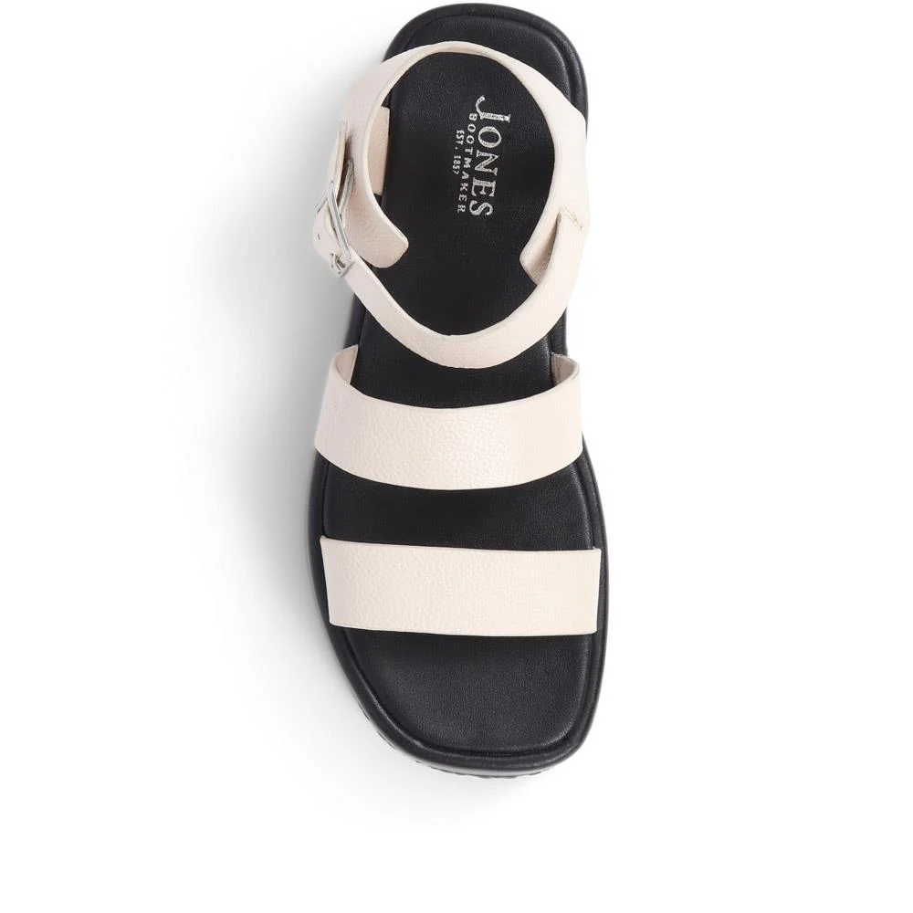 Hailey Leather Platform Sandals - HAILEY / 325 374 - Off White - Image 4