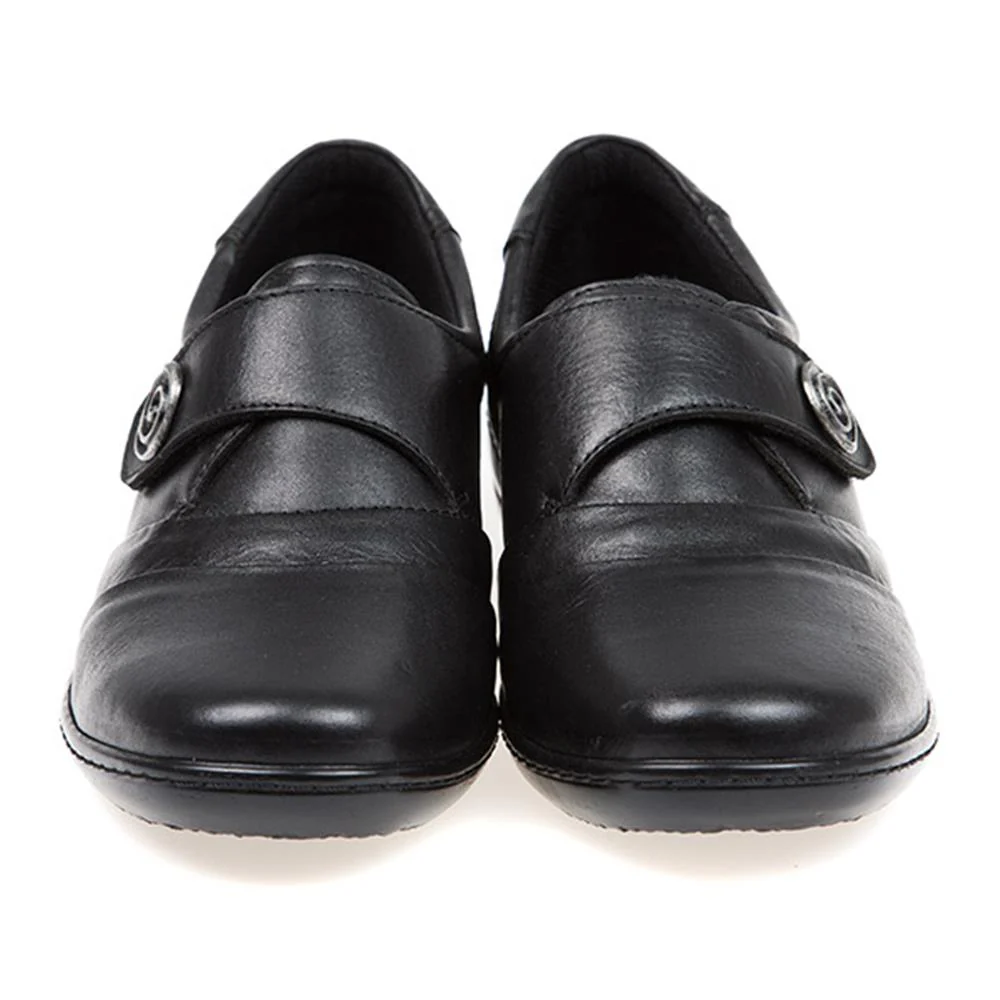 Handmade Leather Shoe with One Touch Strap - HSHAK1806 / 146 045 - Black - Image 10