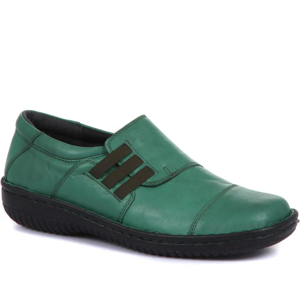 Handmade Leather Slip-On Shoes - HAK30006 / 316 190 - Image 3
