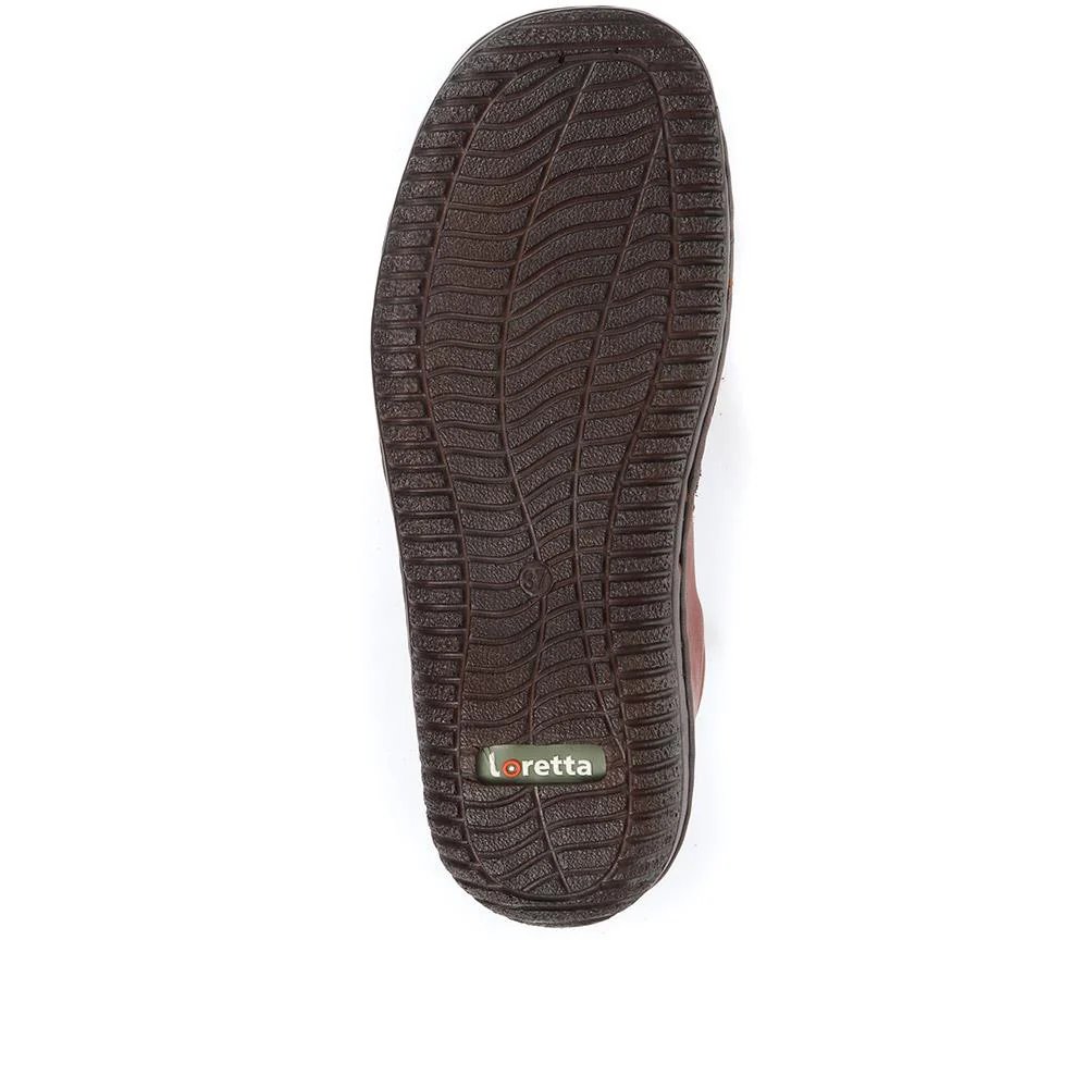 Handmade Leather Slip-On Shoes - HAK30006 / 316 190 - Tan - Image 5