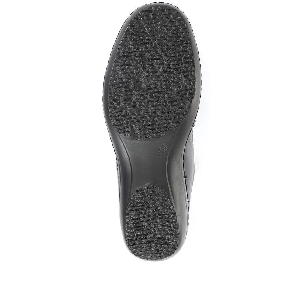 Handmade Slip-On Leather Shoes - HAK30009 / 316 090 - Black - Image 6