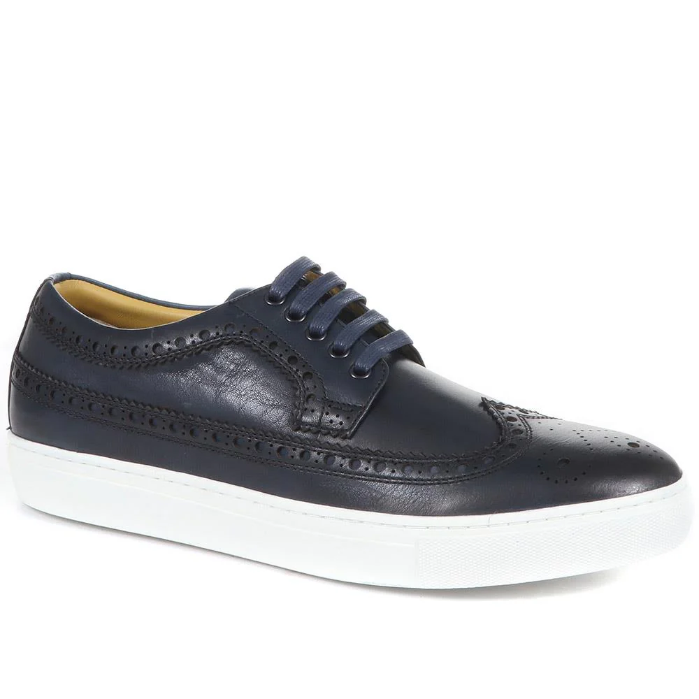 Harvard Leather Brogue Trainers - STEPT33503 / 320 119
