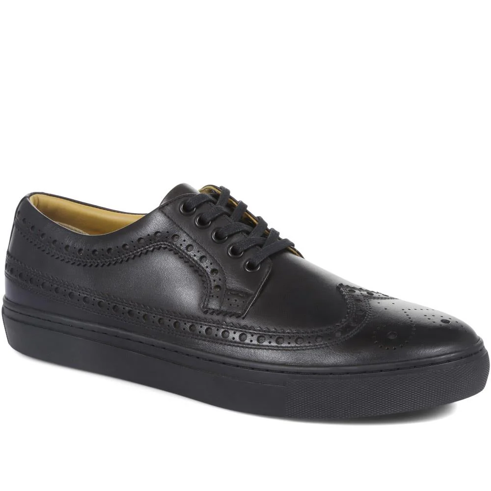 Harvard Leather Brogue Trainers - STEPT33503 / 320 119