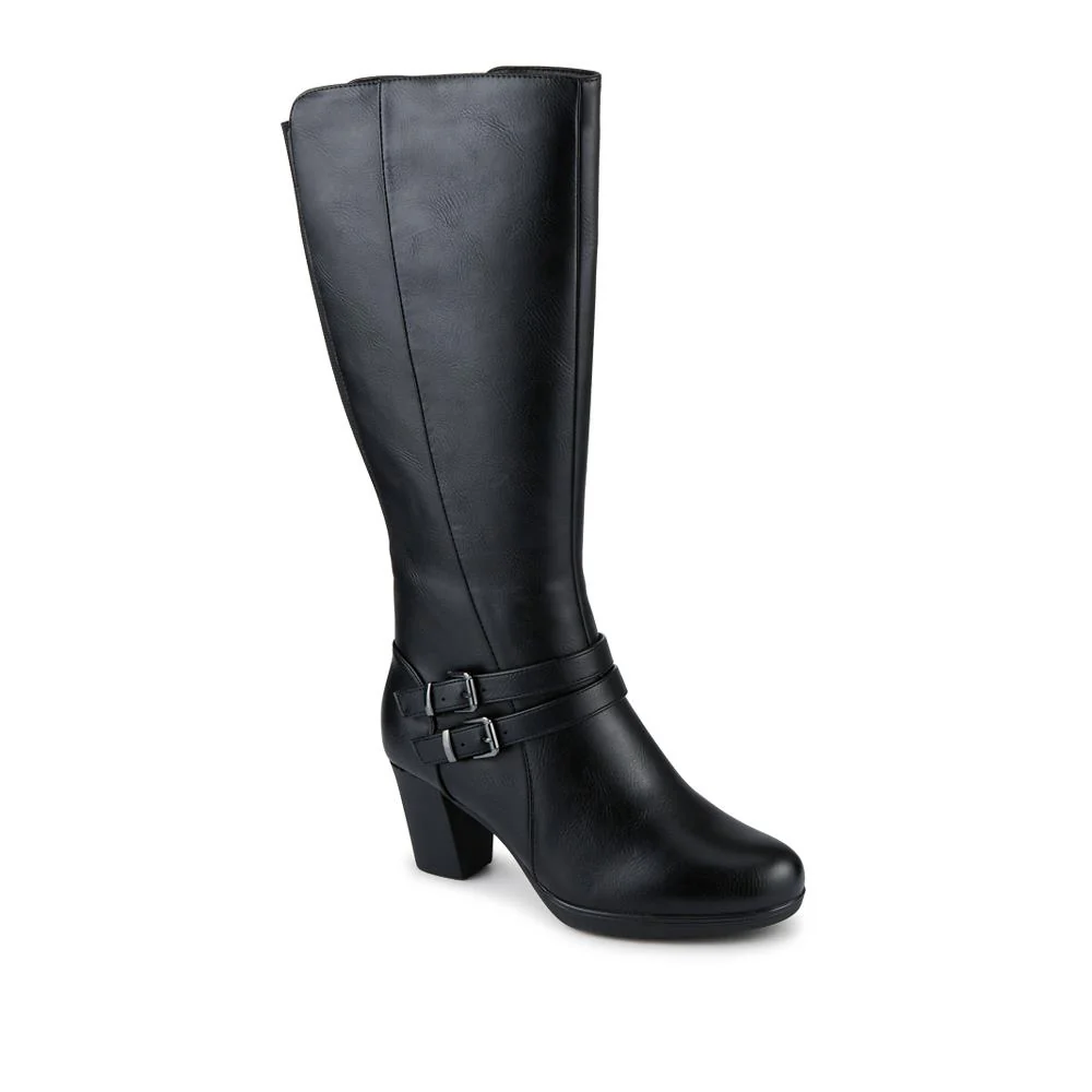 Heeled Calf-Stretch Long Boots - WK42007 / 327 914 - Image 3