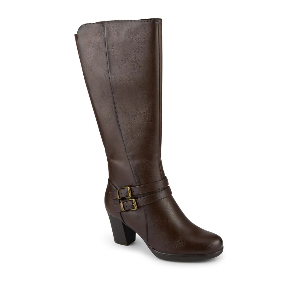 Heeled Calf-Stretch Long Boots - WK42007 / 327 914
