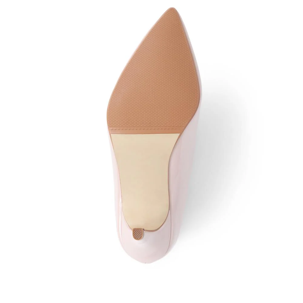 Heeled Court Shoes - AMITY39001 / 325 086 - Nude - Image 4