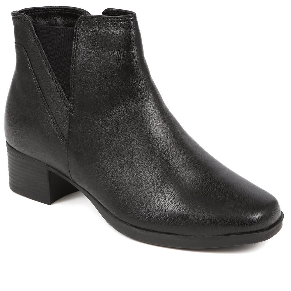 Heeled Leather Ankle Boots - NAP30008 / 316 682
