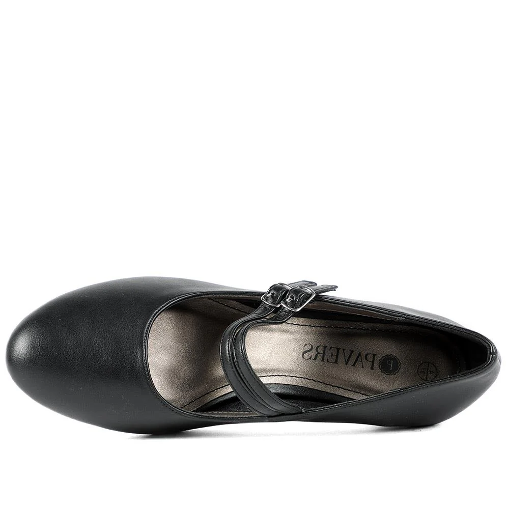 Heeled Mary Janes - AMITY39003 / 325 107 - Black - Image 4