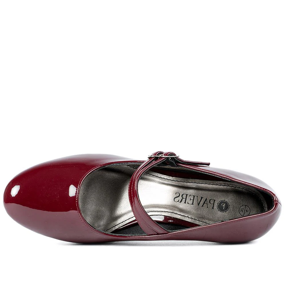 Heeled Mary Janes - AMITY39003 / 325 107 - Bordeaux - Image 4