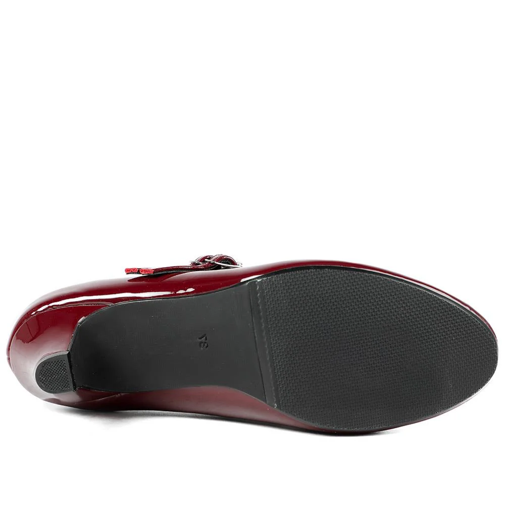 Heeled Mary Janes - AMITY39003 / 325 107 - Bordeaux - Image 5