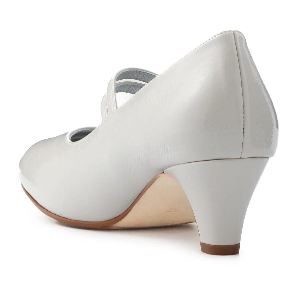 Heeled Mary Janes - AMITY39003 / 325 107 - Cream - Image 3