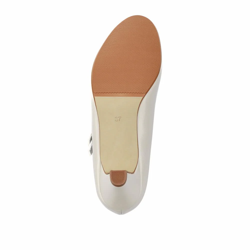 Heeled Mary Janes - AMITY39003 / 325 107 - Cream - Image 6