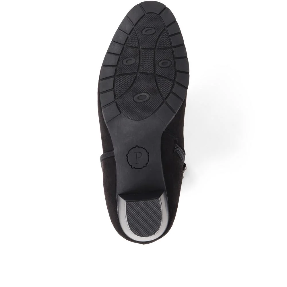 Heeled Short Ankle Boots - WBINS38005 / 324 159 - Black - Image 4